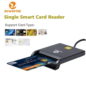 ZW-12026-1 ISO 7816 EMV ID Smart Card Reader for Bank Cards, Government ID, National ID, and CAC