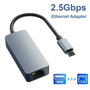 2.5Gbps USB 3.0 Type-C to RJ45 Ethernet Adapter Converter LAN Network Card for Windows MAC and Linux