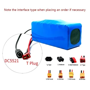 10S4P 36V 100000mAh Electric Scooter Rechargeable Lithium Battery 18650 Cells