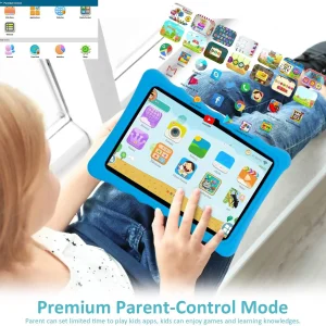 10.1 Inch Android 11 Educational Tablet with Eye Protection Screen and Montessori Toy for Kids Learning and Development