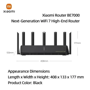 Xiaomi Wi-Fi 7 High-End Router with Tri-Band Expansion and Intelligent Networking Technology