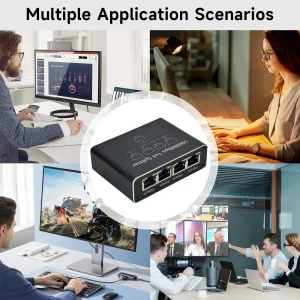 1000Mbps High-Speed Ethernet Splitter for Home and Office Networking, Supports Cat6/7/8 Cables