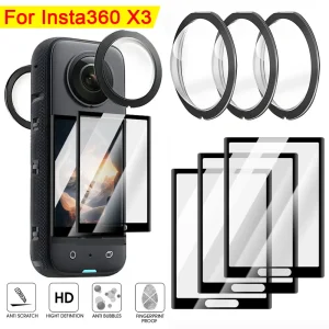 Insta360 X3 HD Clear Lens Protective Films with Reinforced Glass and Water Resistance