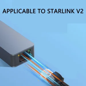 High-Speed Satellite Internet Converter for Starlink V2 Router to RJ45 Female Socket with 670Mbps Data Transfer Rate