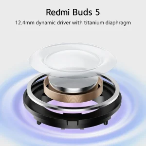 Xiaomi Redmi Buds 5 TWS Earbuds with AI-Powered Noise Cancellation for Calls and Extended 40 Hours Battery Life