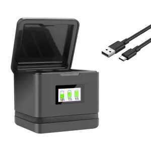 Insta360 Ace Pro Battery Charger Combo Pack: 2200mAh Rechargeable Li-ion Battery with 5V 2.1A Fast Charging Station and USB-C Cable