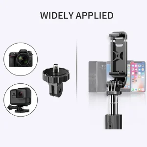 Universal Selfie Stick Tripod with Wireless Bluetooth Remote for Smartphones and Gopro Cameras, 360 Rotating Foldable Monopod for Easy Video Recording and Selfie Taking