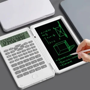 12-Digit Scientific Notepad Calculator with Large Display Screen and Foldable Design for School and Office Use