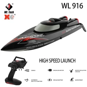 WLtoys WL916 WL912-A RC Boat 2.4Ghz 55KM/H Brushless High Speed Racing Boat 2200mAh Remote Control Speedboat Toys For Boys Gifts