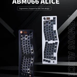 Ergonomic VIA-Programmable Hot Swappable Bluetooth 2.4Ghz Type-C Wired Alice-Layout Mechanical Keyboard Kit for Windows and Mac