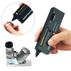 Jewelery Diamond Tool Kit : Portable 3-In-1 Diamond Tester Tools – 60X Illuminated Loupe, Tester Per Diamanti