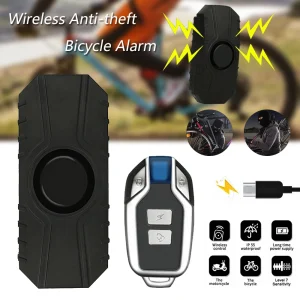 IP55 Waterproof Motorcycle Bike Alarm with 7 Level Vibration Trigger and 113dB Loudness