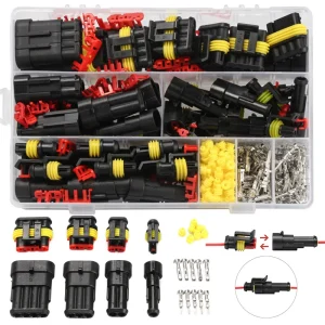 Waterproof Car Electrical Connectors Kit 1/2/3/4 Pin with 240/296/352/708 Pieces for Automotive Wiring Harness