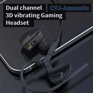 Premium Hybrid Tuning Wired Earbuds with Microphone and Vibration Mode, 4 Adjustable Modes, Listening, Stage, TV and Gaming, CNC Metal Cavity, 1.5m Dedicated Wire