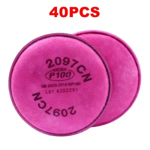 2091/2097 P100 Filter Cotton Mask Replacement Compatible with 3M 6200/7502/6800 Series Respirator for Industrial Use