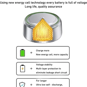 Long Lasting Power AG13 LR44 Button Cell Batteries for Watches Blood Glucose Meter Toys Music Books