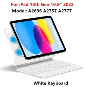 iPad Pro Air 10.9 11 12.9 Multi-Angle Smart Cover Magnetic Case with Keyboard and Touch Panel