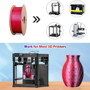 Shiny Multicolor Coextrusion 3D Printing Filament 1.75mm Black Red Dual Color PLA for Artistic Creations