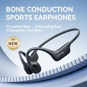 Wireless Sport Earphones with 360° Flexible Comfort Fit and Sound Leakage Prevention Technology