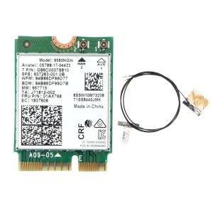 Intel 9560NGW 802.11ac CNVI M.2 WiFi Card with Dual Band 2.4GHz/5GHz and 160MHz Channel Support