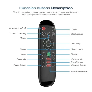 Wireless Air Mouse Keyboard with 2.4G RF Gyro Sensor for Android TV Box, Media Player, Mini PC, and Satellite Receiver