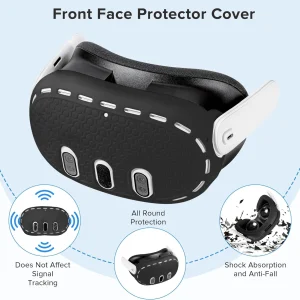 7 in 1 Silicone Protective Case Kit for Meta Quest 3 VR Headset with Lens Cap and Grip Covers for Enhanced Protection and Comfort