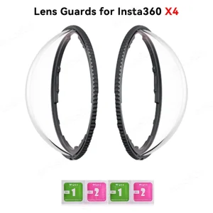 Insta360 X4 Accessory Kit: Tempered Glass Lens Guard and Plastic Case Protector Cover