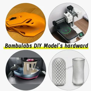 Wireless DIY Mouse Kit Hardware Components for Bambu Lab 3D Printed Models