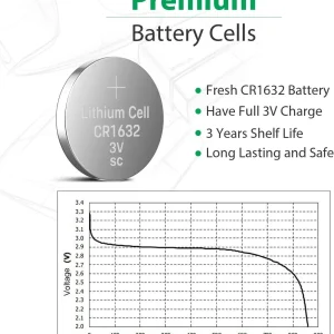 Replacement CR1632 Lithium Button Cell Battery 3V 120mAh for Sony DL1632 BR1632 ECR1632 L1632 Remote Control Devices