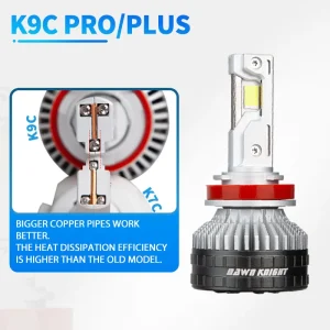 130W High Power K9C Pro LED Headlight Bulbs with 6000K Cool White Color Temperature for Car LED Lighting