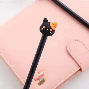 1 Pcs Lytwtw’s Cartoon Cat Claw Paw Kawaii Cute School Supply Office Stationery Gel Pen Handles Creative sweet black cat lovely