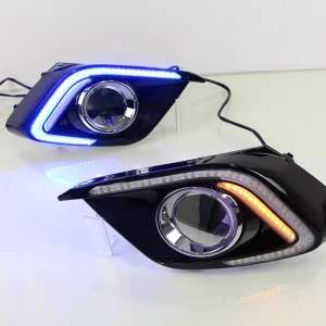 2014 2015 2016 Mazda 3 Axela LED Daytime Running Lights with Turn Signal Function White and Yellow LED DRL Fog Lamp