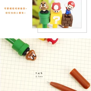 24 pcs Stationery Cute Cartoon Soft Rubber Black Neutral Pen Office Carbon Water Pen