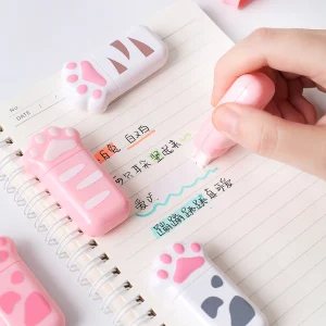 Kawaii Cat Claw Design Correction Fluid Tape for Students and Stationery Lovers