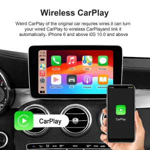 Wireless CarPlay Adapter for Android 13 with Netflix and YouTube Support for VW Toyota Mazda Hyundai Haval GMC Ford Chevrolet Vehicles