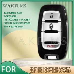 2017-2021 Chrysler Pacifica Voyager Keyless Entry Remote Fob with 4A CHIP 433.92MHz Frequency