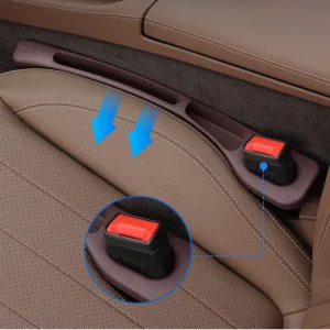 Water Resistant Car Seat Gap Filler and Storage Accessory with Dual Groove Design for Improved Vehicle Organization