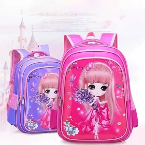 Waterproof Cartoon Oxford Fabric School Backpack with Breathable Back Pad for Students