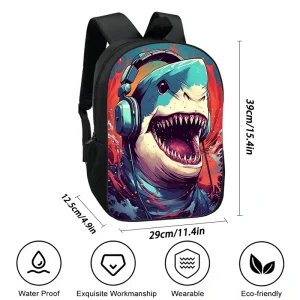 ZOONOMALY 3D Digital Printed School Backpack for Kids with Detachable Pencil Bag and Shoulder Bag, Wholesale Available with Custom Photo or Logo