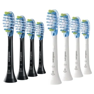 Whitening and Plaque Defence Electric Toothbrush Heads for Philips Sonicare C3 4 Pack with Gentle Bristles and Advanced Sonic Technology for Effective Cleaning