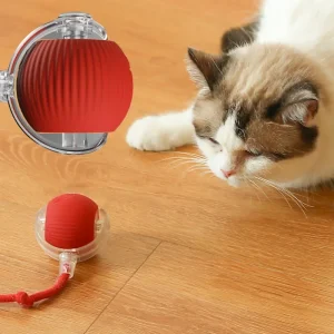 Interactive Pet Toy with Automatic Rolling Fake Tail for Cat and Dog Training and Stimulation