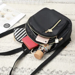 High-Quality Nylon Oxford Cloth Leisure Backpack for Women, Casual School Travel Bag for Teenage Girls