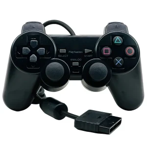 Genuine Wired PS2 Dualshock 2 Controller Gamepad Replacement For PlayStation 2 Gaming Console with 12 Analog Keys and Memory Card Support