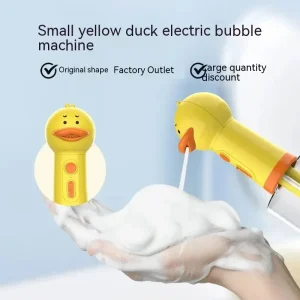 Yellow Duck Pet Electric Bathing Foam Dispenser with USB Charging and IPX7 Waterproof Design