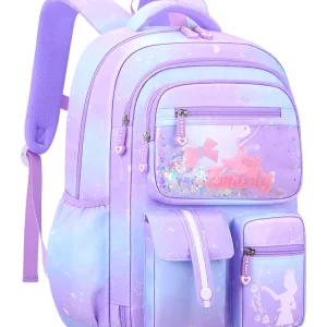 2024 Trendy Pink Children’s Backpack for School and Everyday Use for Little Girls and Teenagers