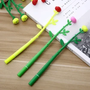 1 Piece Creative Cute Kawaii Rose Flower Gel Pen Plant Decoration Stationery School Office Supply Pretty Lovely Ellen Brook