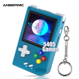 Portable Retro Handheld Game Console with 1.54 Inch IPS Screen and 64GB TF Card, ANBERNIC RG Nano Mini Aluminum Alloy Game Player for Emulation of Classic Games