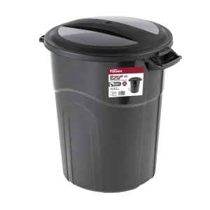 20 Gallon Heavy Duty Outdoor and Indoor Plastic Trash Can with Secure Click Lock Lid and Handles