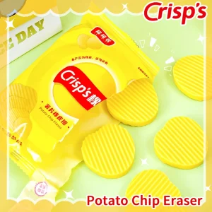 kawaii Aesthetic stationery items back to school acsesories cute potato chip eraser rubber teacher supplies School stuff