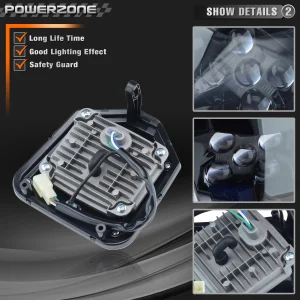 PowerZone Motorcycle LED Headlight Headlamp Head Light Fairing For KTM 2021 EXC 2022 EXC SXF MX Dirt Bike Enduro LED Headlight